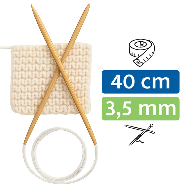 PONY® Bamboo Rundstricknadel 3,50 mm / 40 cm
