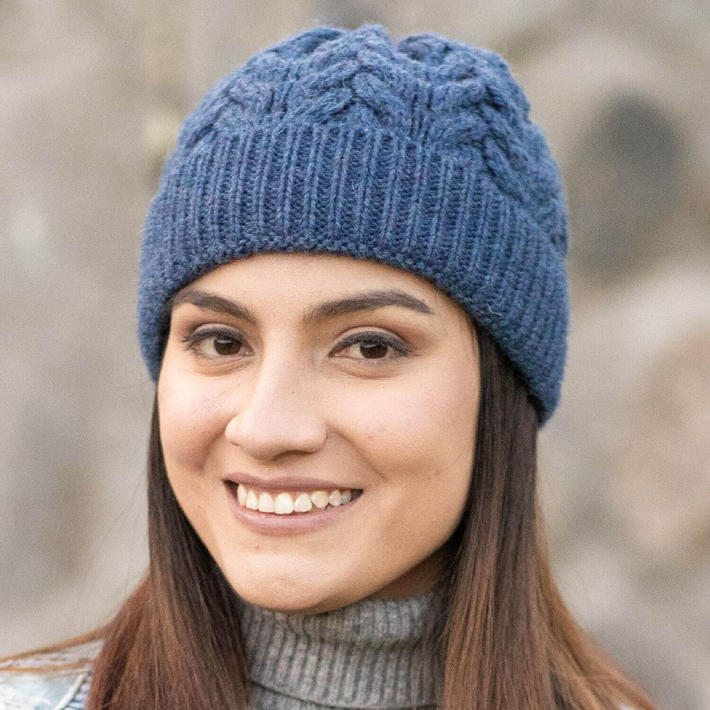 ALPAWOOL® Baby 50 Knit Set Hat Dark Blue Melange HF236
