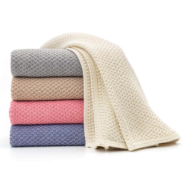 alpacare® Baby Decke 100% Baby Alpakawolle Natur uni (NFA01)