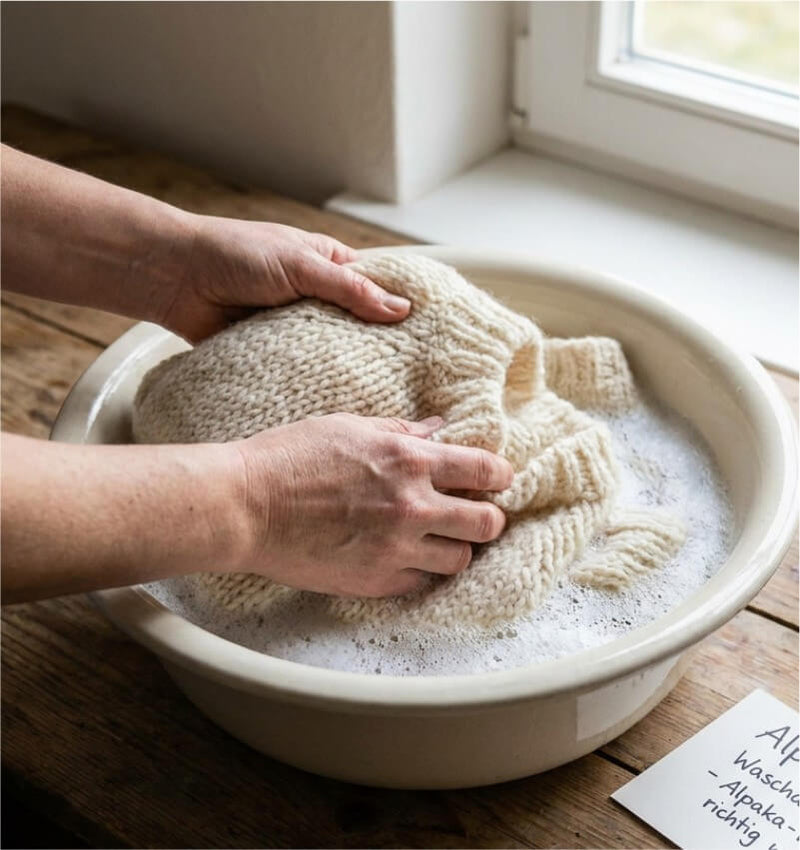 Alpakawolle Waschanleitung – Alpaka-Wolle richtig waschen