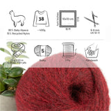 Alpawool® Baby 50 Light HF179 - 6er Set Alpakawolle Weinrot Melange