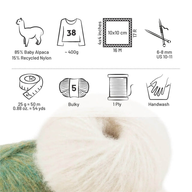 Alpawool® Baby 50 Light NFA01 - 6er Set Alpakawolle Natur