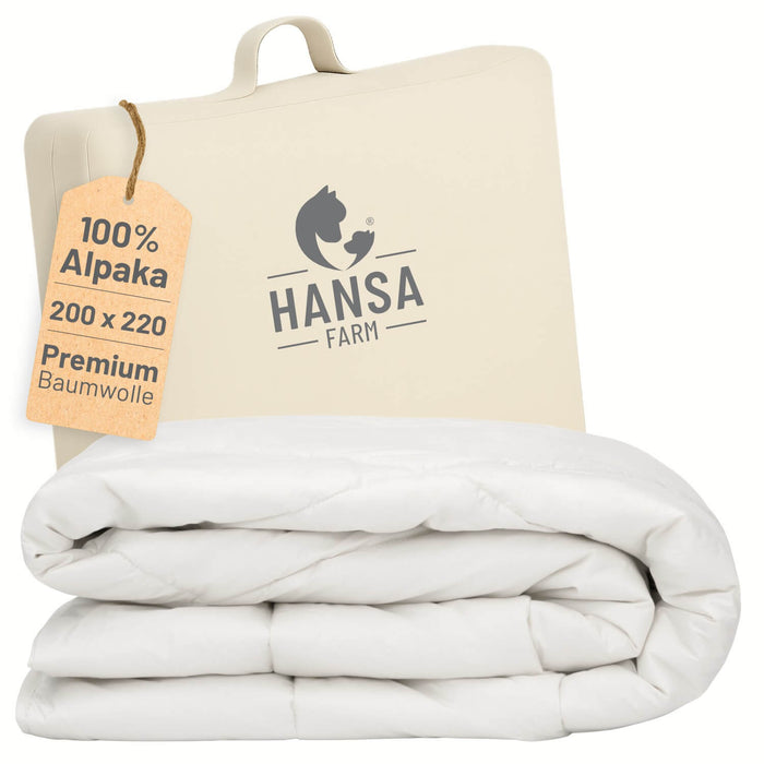 ALPAWOOL® Herbst Winter warme Bettdecke 200 x 220 cm 2.200 g Premium Alpaka Vers. 2.0
