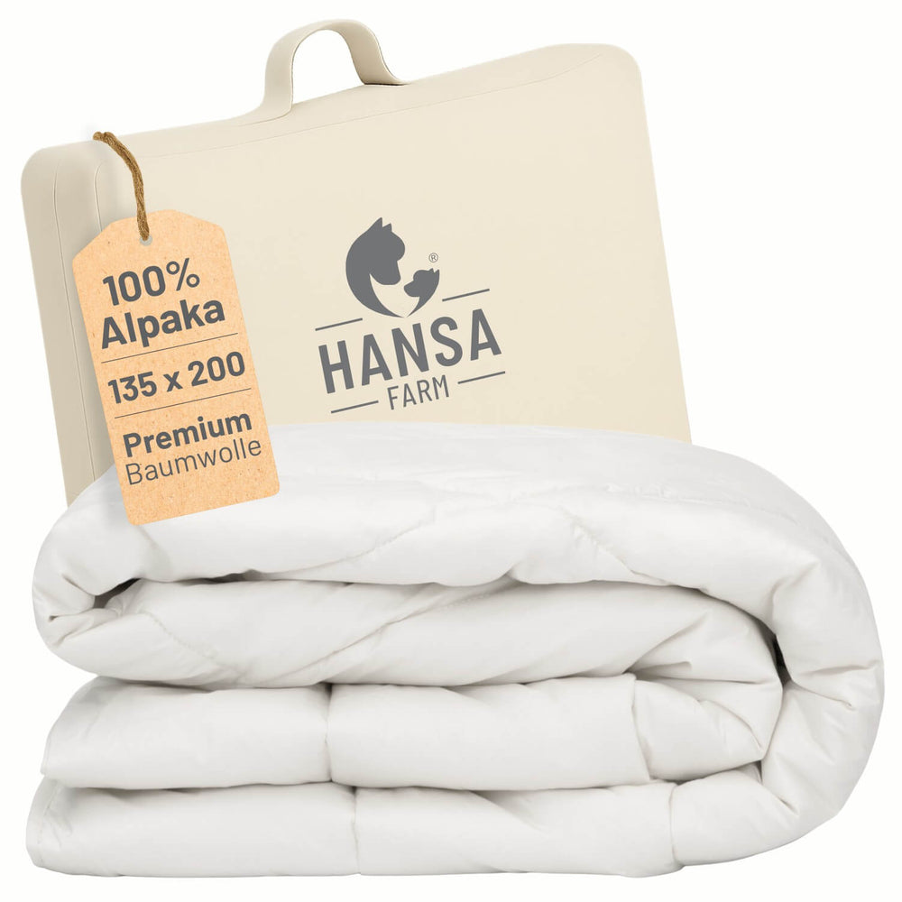 ALPAWOOL® Winter extra warme Bettdecke 135 x 200 cm 1.900 g Premium Alpaka Vers. 2.0