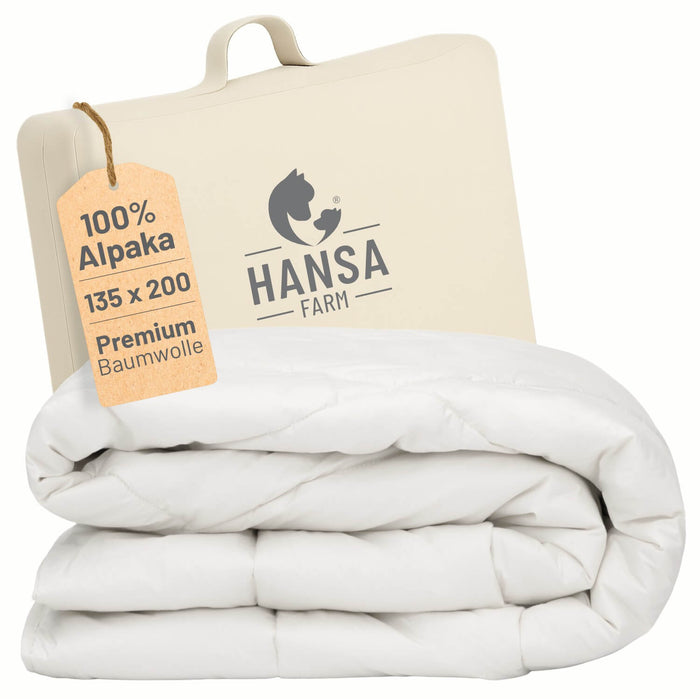ALPAWOOL® Winter extra warme Bettdecke 135 x 200 cm 1.900 g Premium Alpaka Vers. 2.0