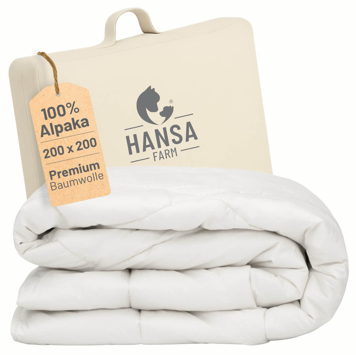 ALPAWOOL® Winter extra warme Bettdecke 200 x 200 cm 2.800 g Premium Alpaka Vers. 2.0