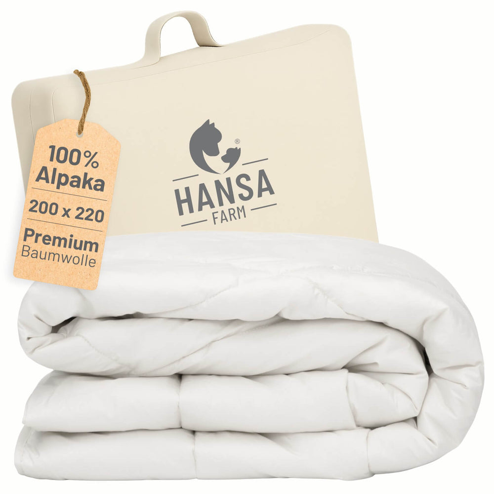 ALPAWOOL® Winter extra warme Bettdecke 200 x 220 cm 3.100 g Premium Alpaka Vers. 2.0