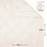 ALPAWOOL® Herbst Winter warme Bio-Bettdecke 150 x 210 cm 1.600 g Premium Alpaka Vers. 2.0