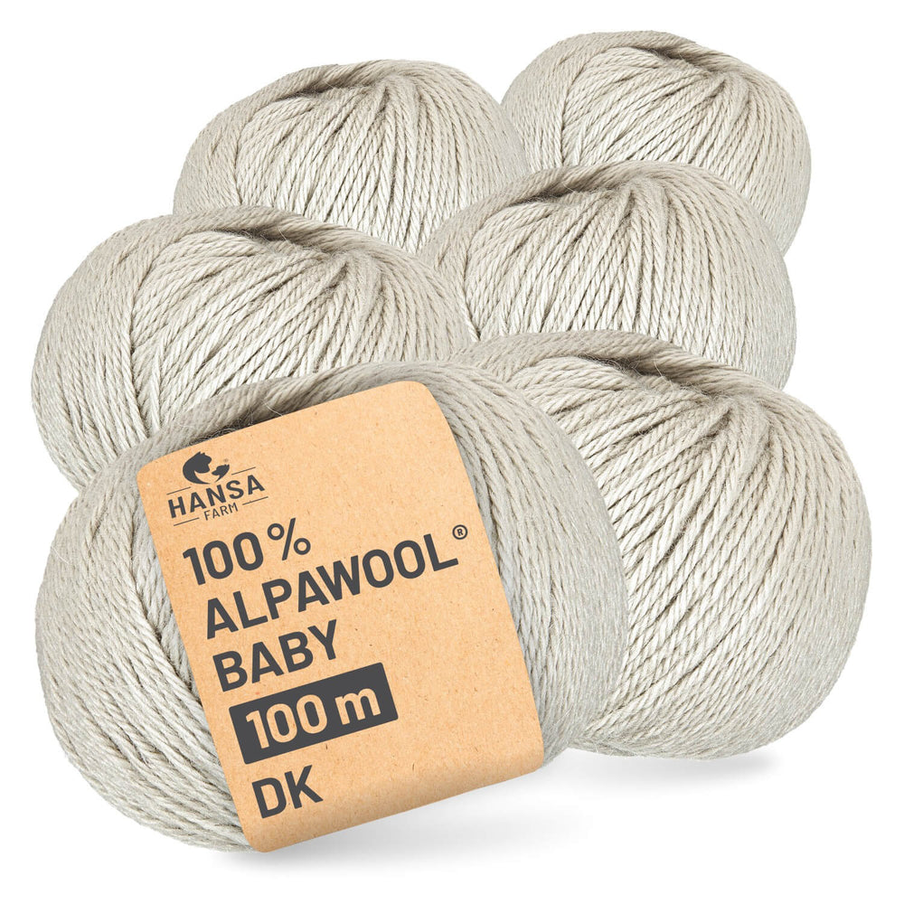 Alpawool® Baby 100 DK CF320 - 6x50g Alpaca Wool Wildsnow