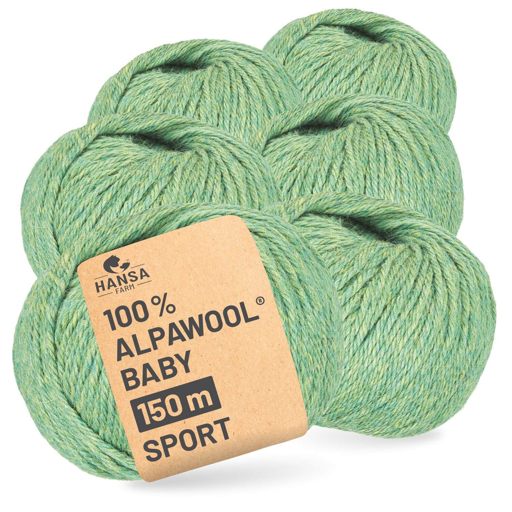 Alpawool® Baby 150 Sport HF283 - 6x50g Alpakawolle Lindenblüte Melange