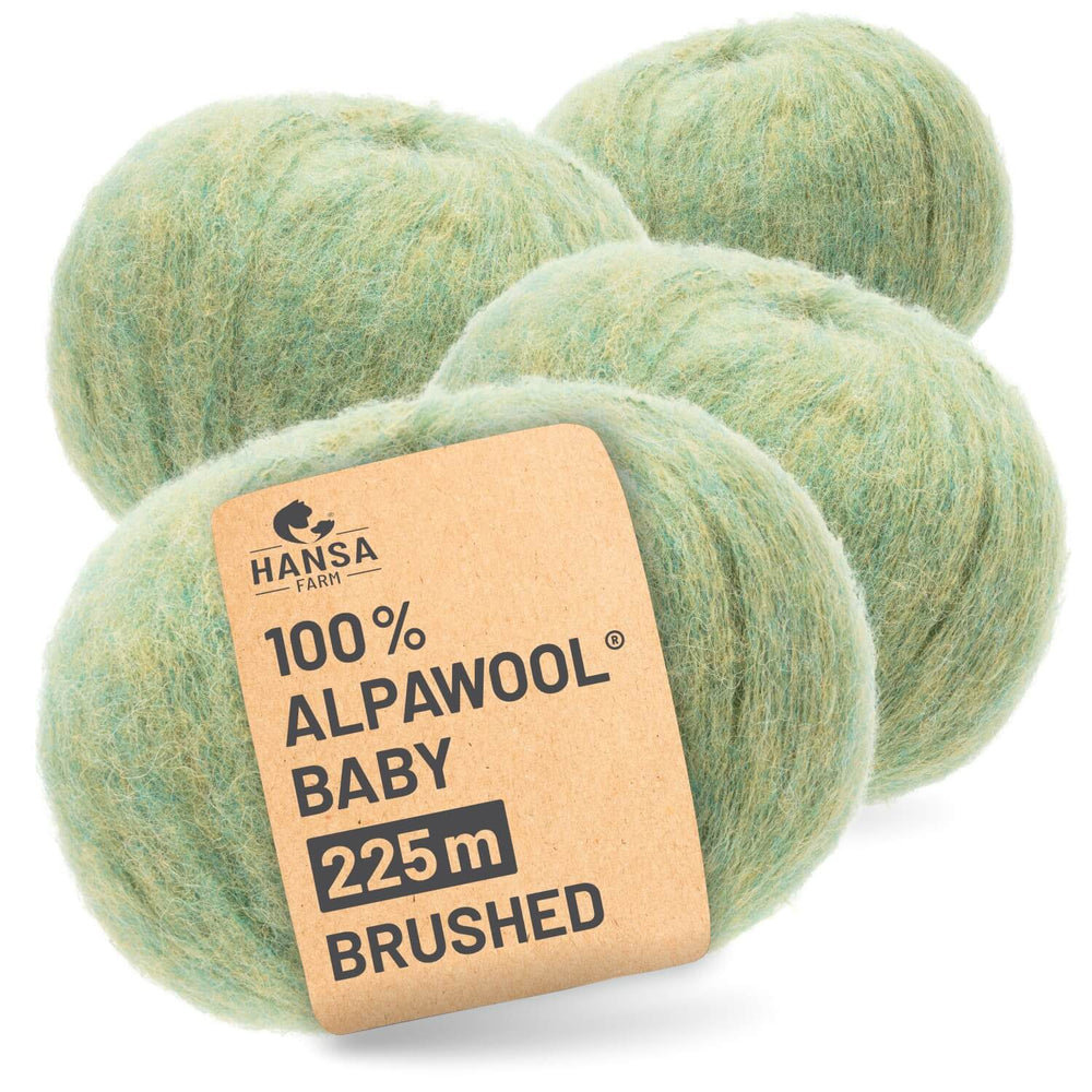 Alpawool® Baby Brushed HF283 - 4x50g Alpakawolle Lindenblüte Melange