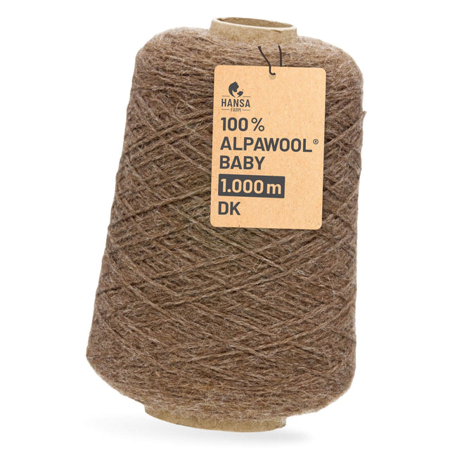 Alpawool® Baby 100 DK NFA06 - 500g Alpaca Wool Cone Brown