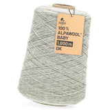 Alpawool® Baby 100 DK NFA09 - 500g Alpaca Wool Cone Silver Grey