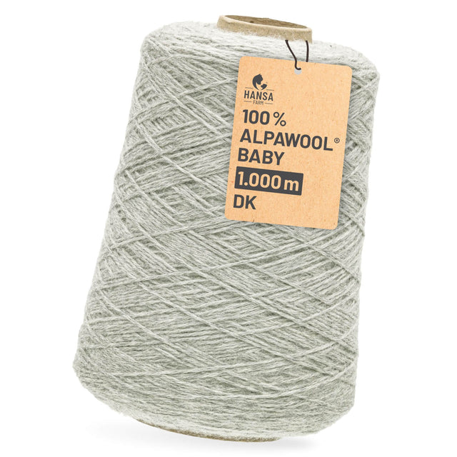 Alpawool® Baby 100 DK NFA09 - 500g Alpaca Wool Cone Silver Grey