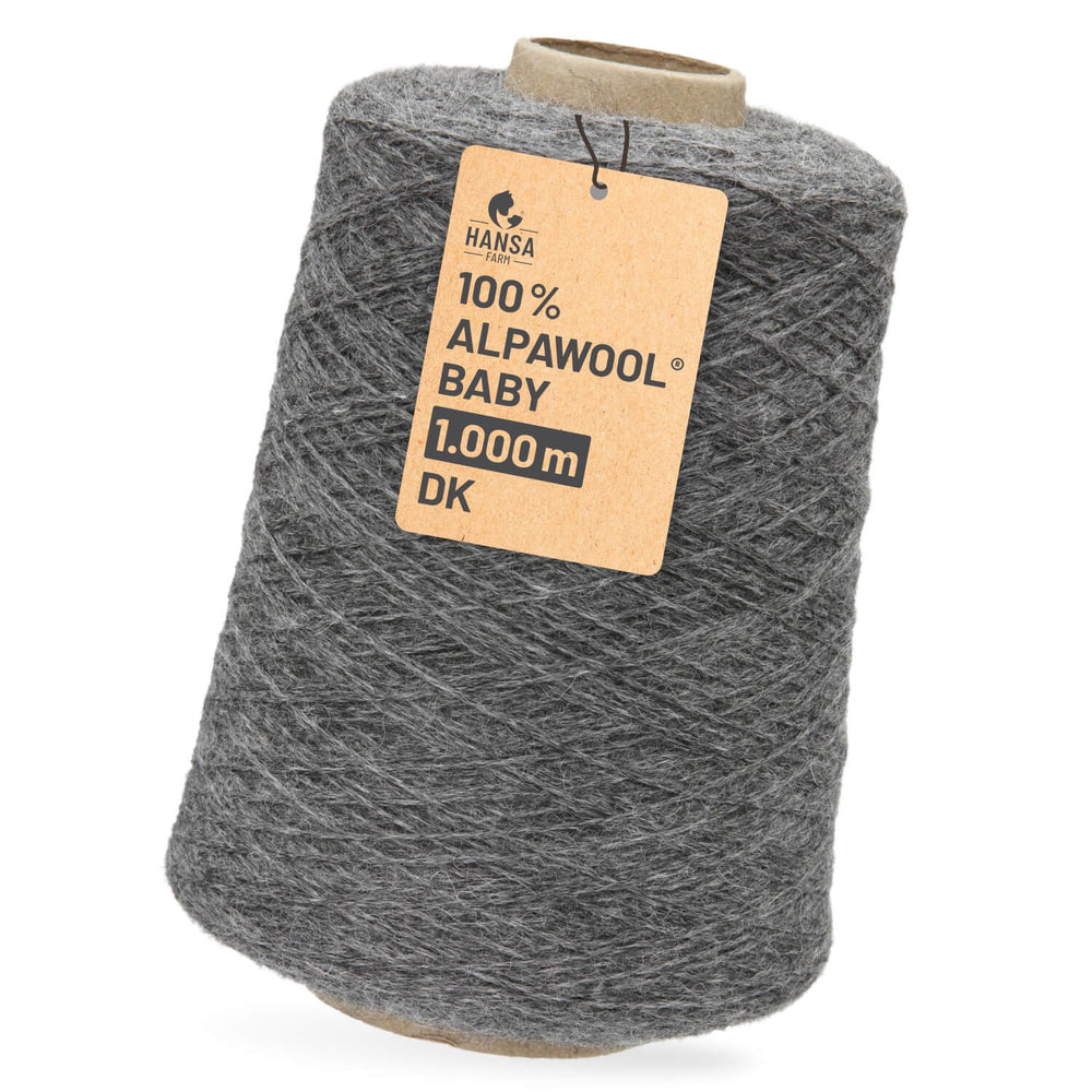 Alpawool® Baby 100 DK NFA12 - 500g Alpakawolle Kone Dunkelgrau