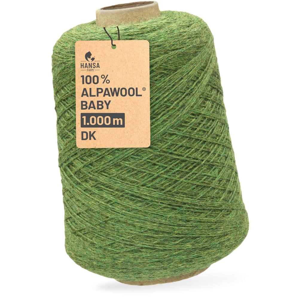 Alpawool® Baby 100 DK HF285 - 500g Alpakawolle Kone Mittelgrün Melange