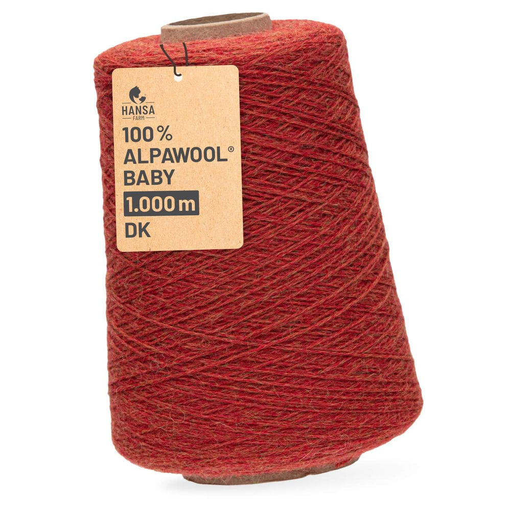 Alpawool® Baby 100 DK HF149 - 500g Alpakawolle Kone Orange Melange
