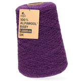 Alpawool® Baby 100 DK HF204 - 500g Alpaca Wool Cone Purple Melange