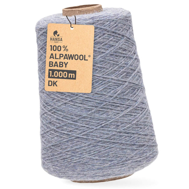 Alpawool® Baby 100 DK HF241 - 500g Alpaca Wool Cone Glacier Melange