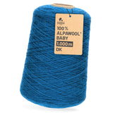 Alpawool® Baby 100 DK CF259 - 500g Alpaca Wool Cone New Petrol