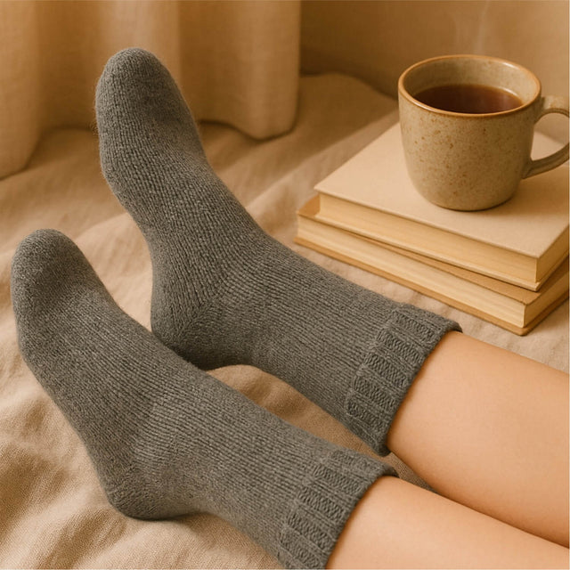 alpacare® Baby Socks washable NFA12 - 2x112g alpaca wool dark grey