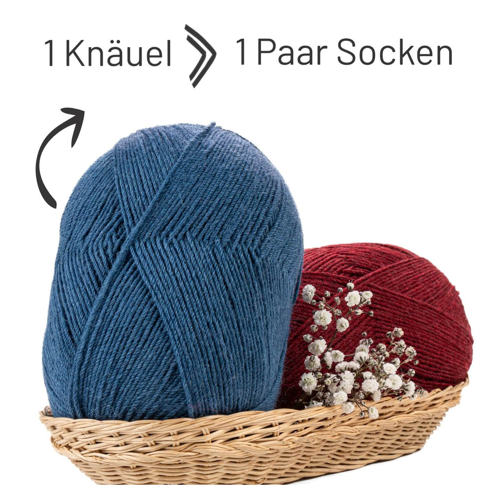 alpacare® Baby Socks waschbar CF245 - 2x112g Alpakawolle Jeansblau