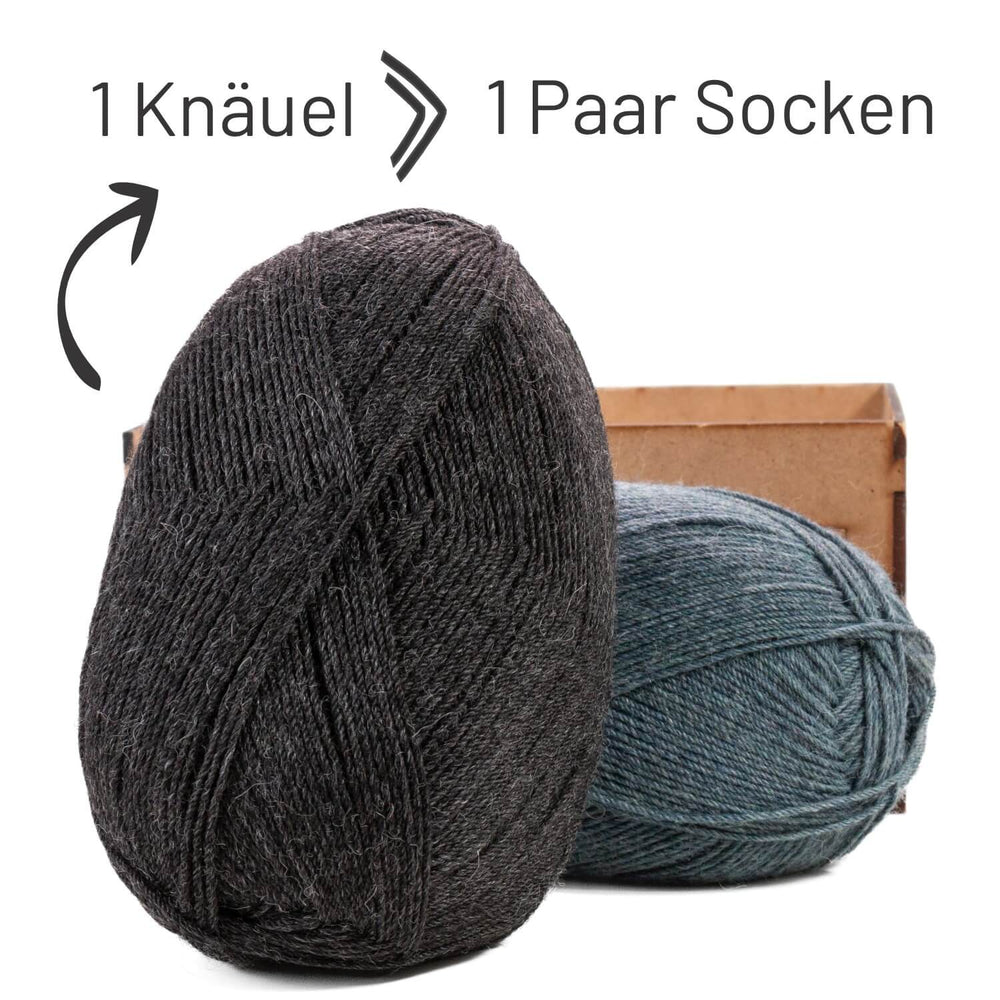 alpacare® Baby Socks waschbar NFA14 - 2x112g Alpakawolle Anthrazit