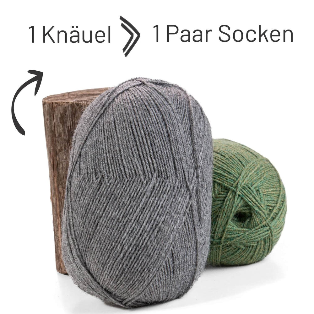 alpacare® Baby Socks waschbar NFA12 - 2x112g Alpakawolle Dunkelgrau