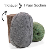 alpacare® Baby Socks waschbar NFA12 - 2x112g Alpakawolle Dunkelgrau
