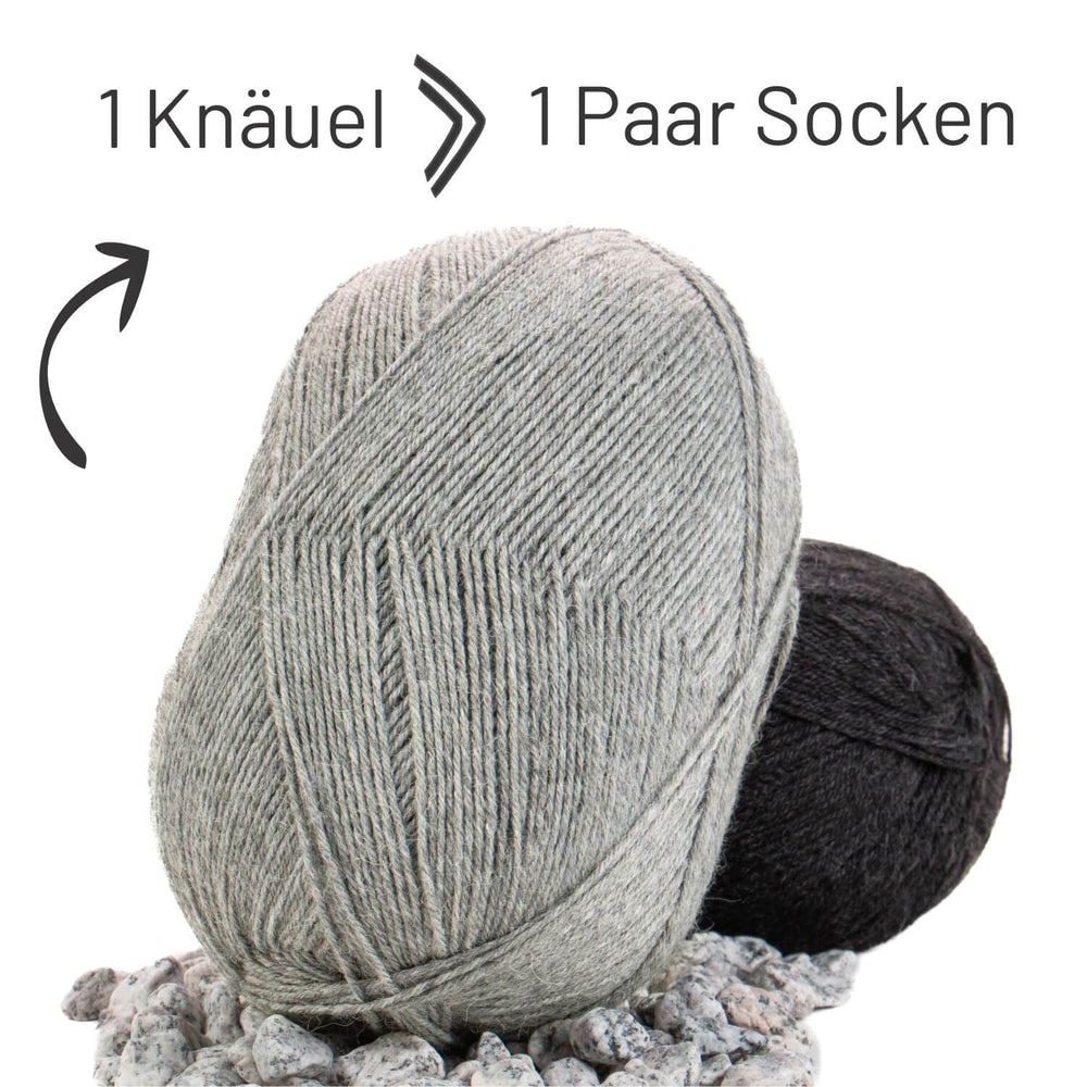 alpacare® Baby Socks waschbar NFA10 - 2x112g Alpakawolle Hellgrau
