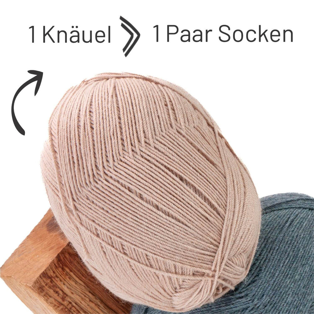 alpacare® Baby Socks waschbar NFA02 - 2x112g Alpakawolle Beige