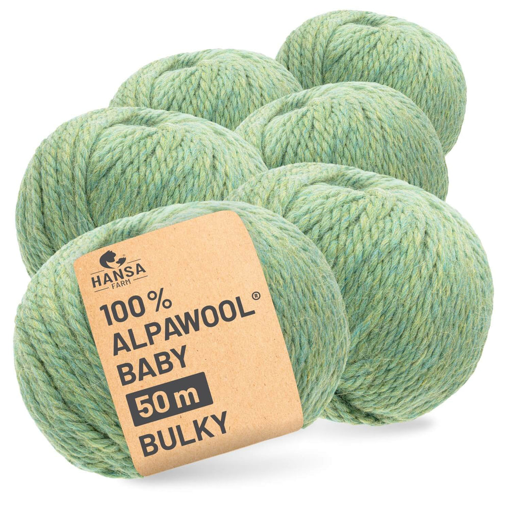 Alpawool® Baby 50 Bulky HF283 - 6x50g Alpaca Wool Linden Blossom Melange