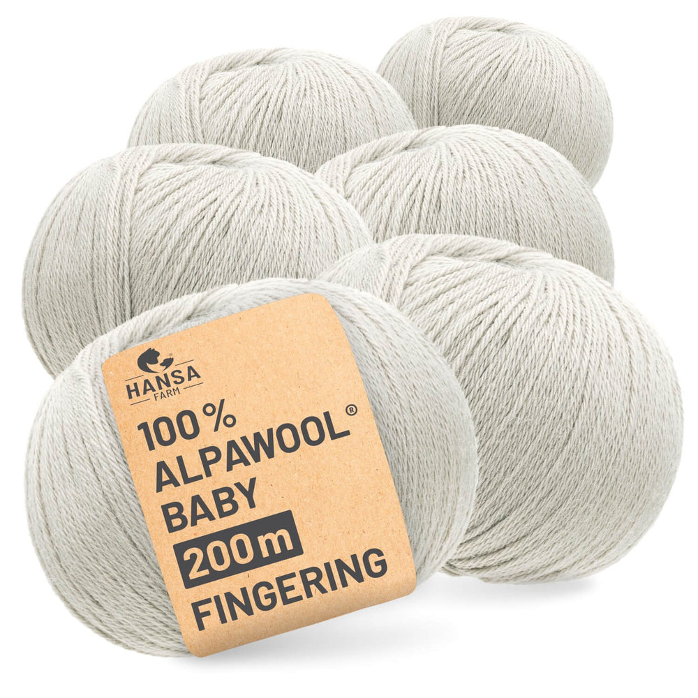 Alpawool® Baby 200 Fingering CF320 - 6x50g Alpakawolle Wildsnow