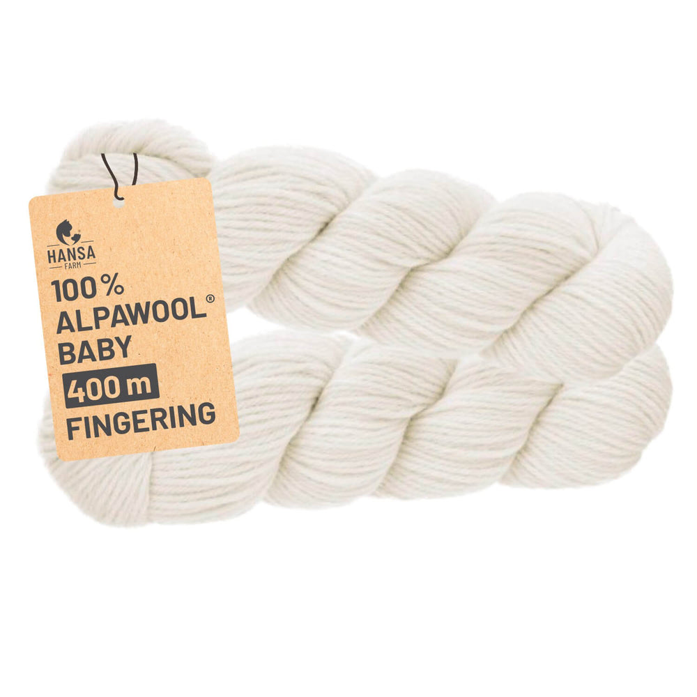 Alpawool® Baby 400 Lace NFA01HK - 2x100g Alpaca Wool Natural Braid