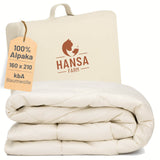 ALPAWOOL® Herbst Winter warme Bio-Bettdecke 160 x 210 cm 1.700 g Premium Alpaka Vers. 2.0