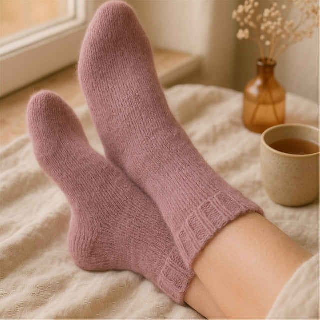 alpacare® Baby Socks waschbar HF197 - 2x112g Alpakawolle Beere Melange