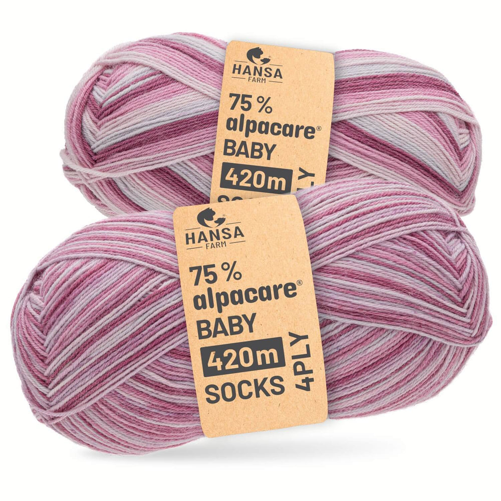 alpacare® Baby Socks waschbar Story Set - 2x112g Alpakawolle Morning Love