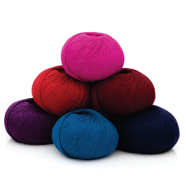 Alpawool® Baby Silk CF179 - 4x50g Alpakawolle Weinrot