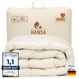 Luxus Bio-Bettdecke Gr. 135 x 200 cm mit 1.400 g Baby Alpaka Füllung