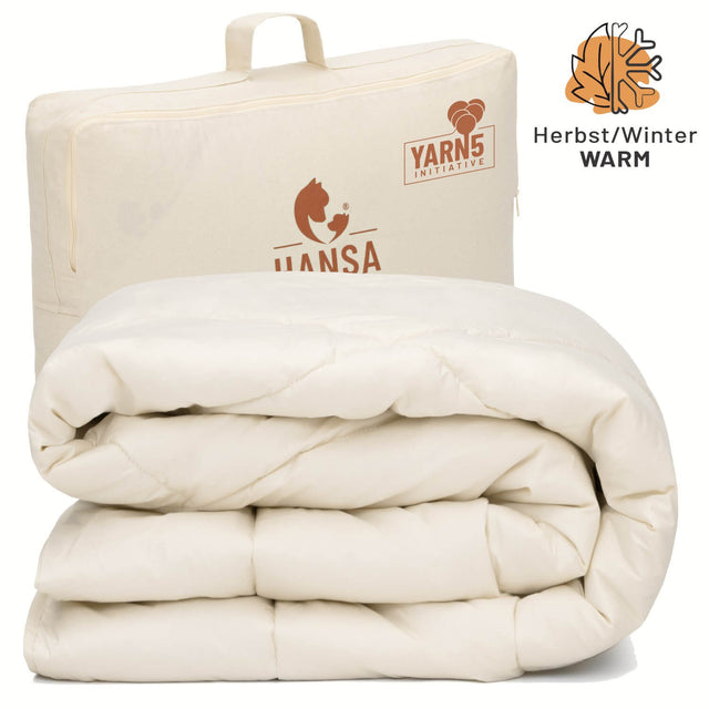 ALPAWOOL® Herbst Winter warme Bio-Bettdecke 200 x 200 cm 2.000 g Premium Alpaka Vers. 2.0