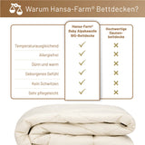 Luxus Bio-Bettdecke Gr. 135 x 200 cm mit 1.400 g Baby Alpaka Füllung