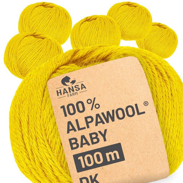 Alpawool® Baby 100 DK CF133 - 6x50g Alpakawolle Dopamine Rush