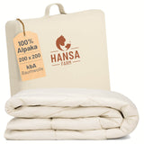 ALPAWOOL® Sommer Bio-Bettdecke 200 x 200 cm 1.200 g Premium Alpaka Vers. 2.0