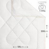 ALPAWOOL® Herbst Winter warme Bettdecke 135 x 200 cm 1.400 g Premium Alpaka Vers. 2.0