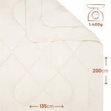 ALPAWOOL® Herbst Winter warme Bio-Bettdecke 135 x 200 cm 1.400 g Premium Alpaka Vers. 2.0