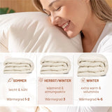 ALPAWOOL® Herbst Winter warme Bio-Bettdecke 135 x 200 cm 1.400 g Premium Alpaka Vers. 2.0