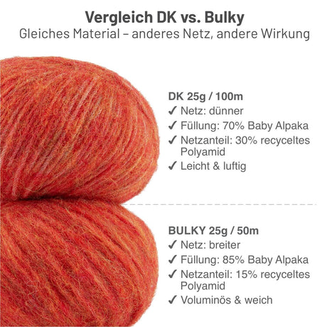 Alpawool® Baby 100 Light HF149 - 6er Set Alpakawolle Orange Melange