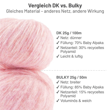 Alpawool® Baby 100 Light HF161 - 6er Set Alpakawolle Perlrosa Melange