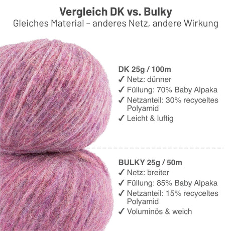 Alpawool® Baby 100 Light HF197 - 6er Set Alpakawolle Beere Melange