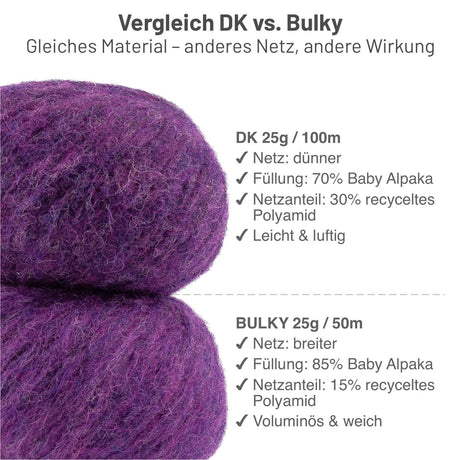 Alpawool® Baby 100 Light HF204 - 6er Set Alpakawolle Lila Melange
